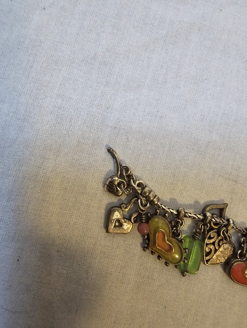 Retired Brighton Hearts Melody Charm Bracelet Portobello Enamel Hearts Toggle - Picture 6 of 13